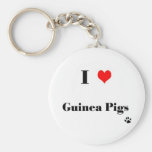 I Love Guinea Pigs Keychain