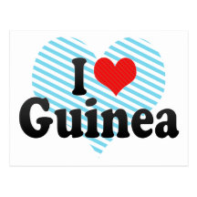 I Love Guinea Post Card