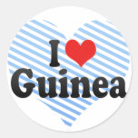 I Love Guinea Round Sticker