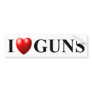 I Love Guns Bumper Stickers