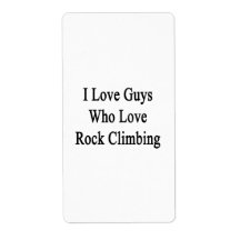 I Love Guys Who Love Rock Climbing Personalized Shipping Label