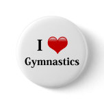I Love Gymnastics buttons