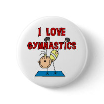 I Love Gymnastics Buttons
