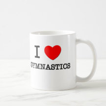 I Love Gymnastics Coffee Mugs