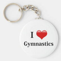I Love Gymnastics Keychain