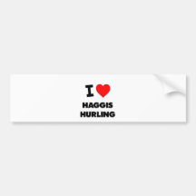 I Love Haggis Hurling Bumper Sticker