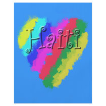 I Love Haiti, Children's Pastel Chalk Heart