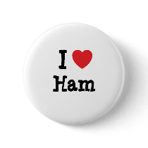 I love Ham heart T-Shirt Buttons