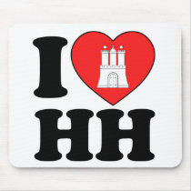 I Love Hamburg (HH) Mousepad