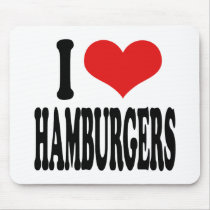 I Love Hamburgers Mouse Mat