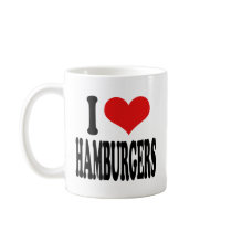 I Love Hamburgers Mugs