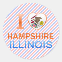 I Love Hampshire, IL Stickers