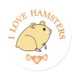 I Love Hamsters Sticker