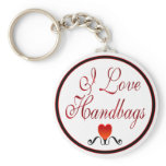 I Love Handbags keychains