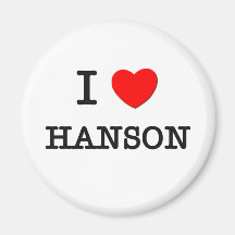 I Love Hanson Refrigerator Magnets
