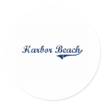 I Love Harbour Beach Michigan Round Sticker