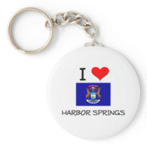 I Love Harbour Springs Michigan Keychain