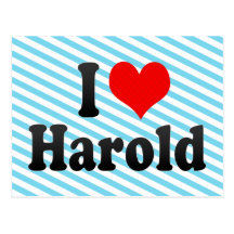 I love Harold Postcards