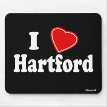 I Love Hartford Mouse Pads
