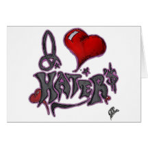 i love haters pink cards