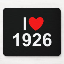 I Love (Heart) 1926 Mousepads