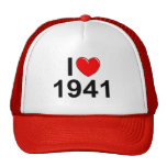 I Love (Heart) 1941 Mesh Hats