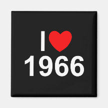 I Love (Heart) 1966 Fridge Magnet