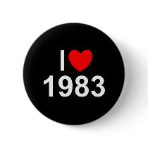 I Love (Heart) 1983 Buttons