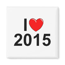 I Love (Heart) 2015 Refrigerator Magnets
