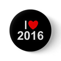 I Love (Heart) 2016 Pinback Button
