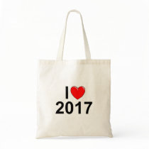 I Love (Heart) 2017 Tote Bag