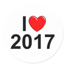 I Love (Heart) 2017 Stickers