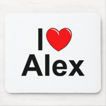 I Love (Heart) Alex Mouse Pads