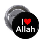 I Love (Heart) Allah Buttons