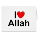 I Love (Heart) Allah Greeting Cards