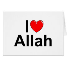 I Love (Heart) Allah Greeting Cards