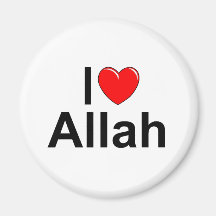 I Love (Heart) Allah Refrigerator Magnets