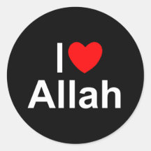 I Love (Heart) Allah Stickers