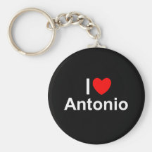 I Love (Heart) Antonio Keychains