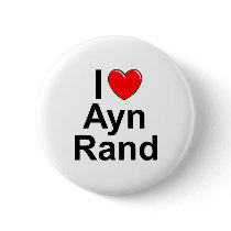 I Love (Heart) Ayn Rand Pinback Buttons