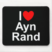 I Love (Heart) Ayn Rand Mousepads