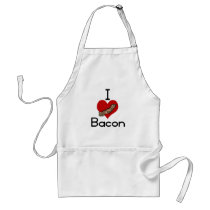 I love-heart Bacon Apron