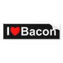 I Love (Heart) Bacon bumper stickers