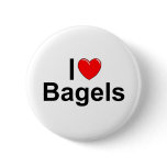 I Love (Heart) Bagels Buttons