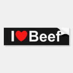 I Love (Heart) Beef Bumper Stickers