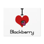 I love-heart blackberry postcards