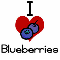 I love-heart blueberries