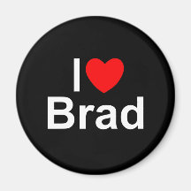 I Love (Heart) Brad Magnets
