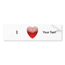 I Love Heart Bumper Sticker bumper stickers