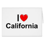 I Love (Heart) California Greeting Cards